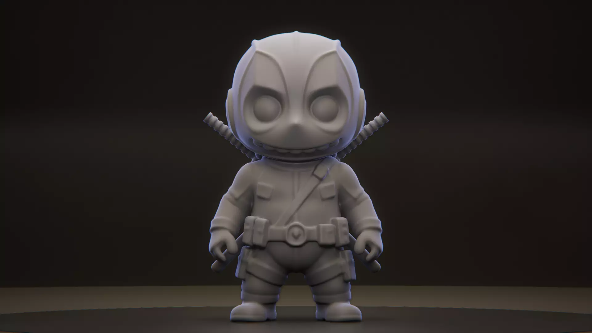 Labubu Deadpool Stylized Mercenary Figurine for 3D Printing 3D print model_0