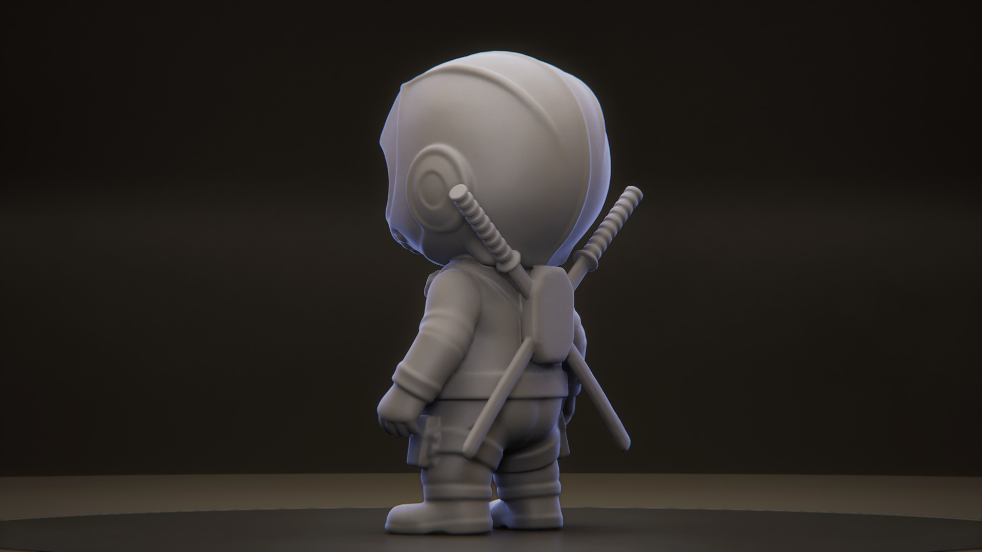 Labubu Deadpool Stylized Mercenary Figurine for 3D Printing 3D print model_4