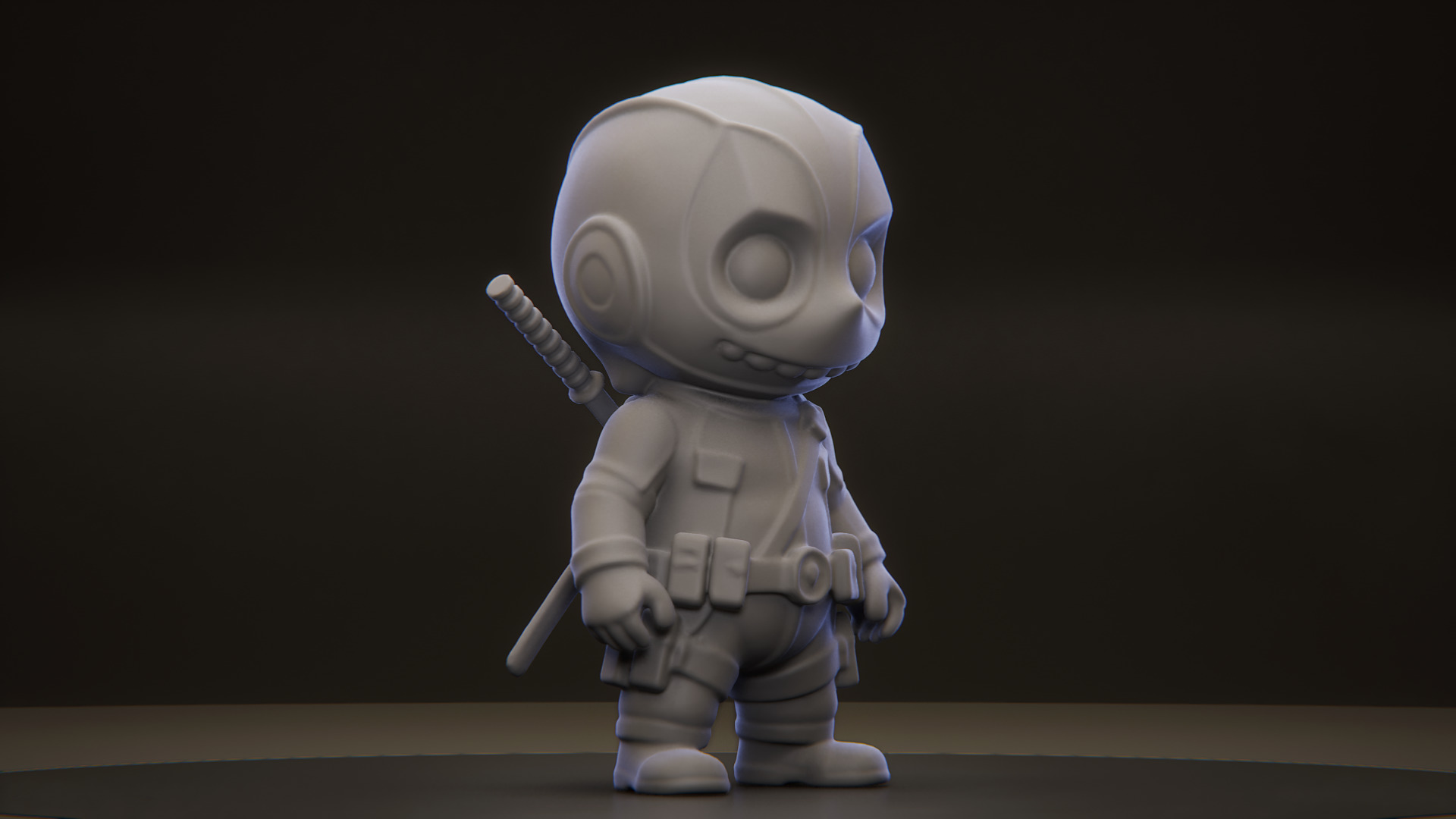 Labubu Deadpool Stylized Mercenary Figurine for 3D Printing 3D print model_8