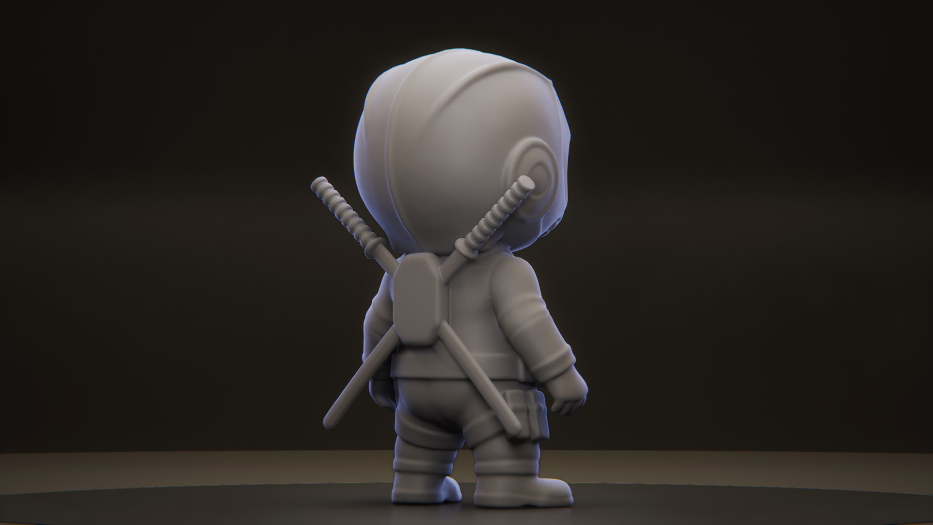 Labubu Deadpool Stylized Mercenary Figurine for 3D Printing 3D print model_6