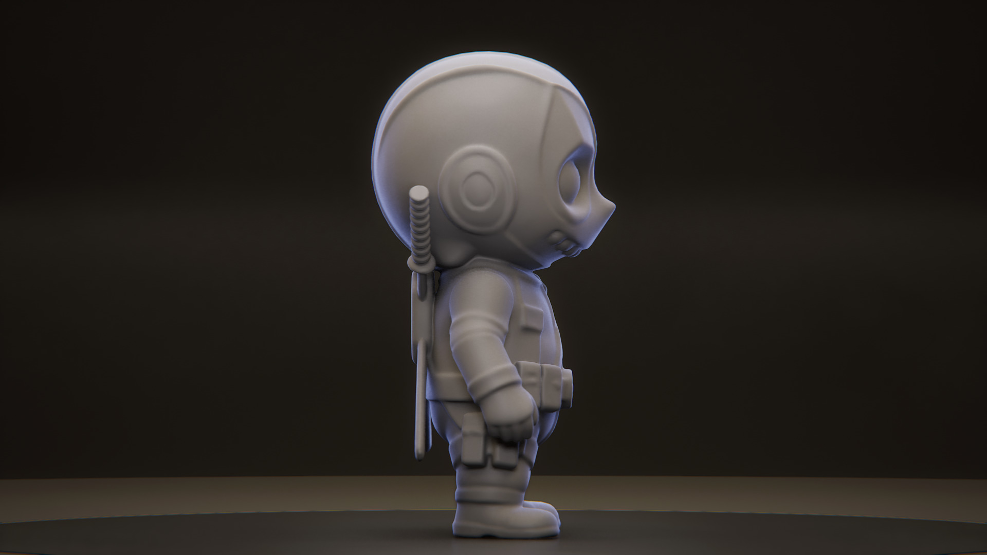 Labubu Deadpool Stylized Mercenary Figurine for 3D Printing 3D print model_7