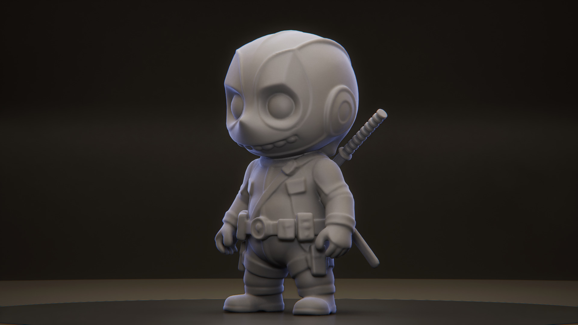 Labubu Deadpool Stylized Mercenary Figurine for 3D Printing 3D print model_2