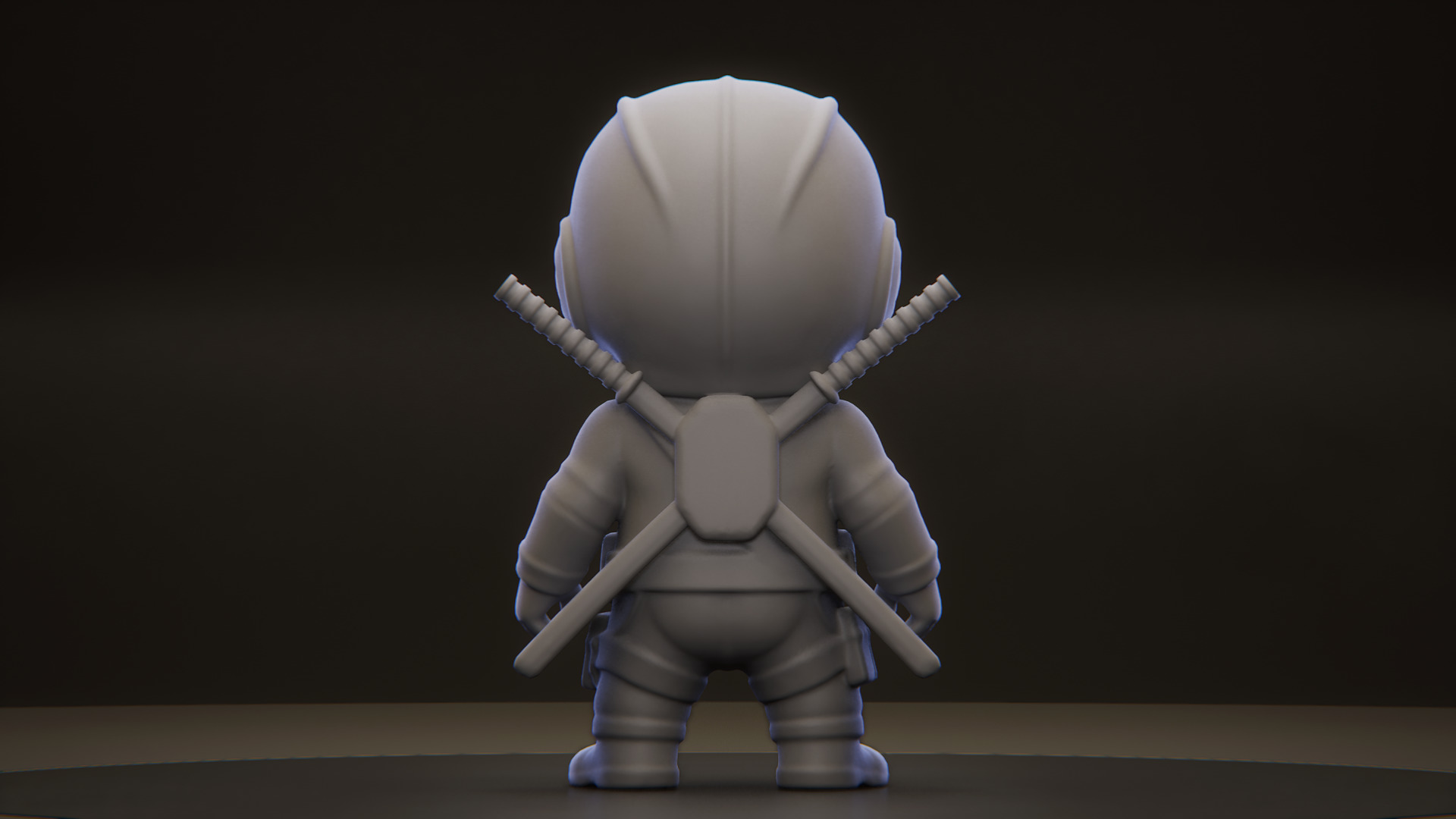 Labubu Deadpool Stylized Mercenary Figurine for 3D Printing 3D print model_5