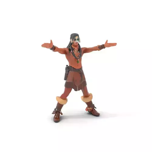 Tribal Warrior Character Rigged and Animated