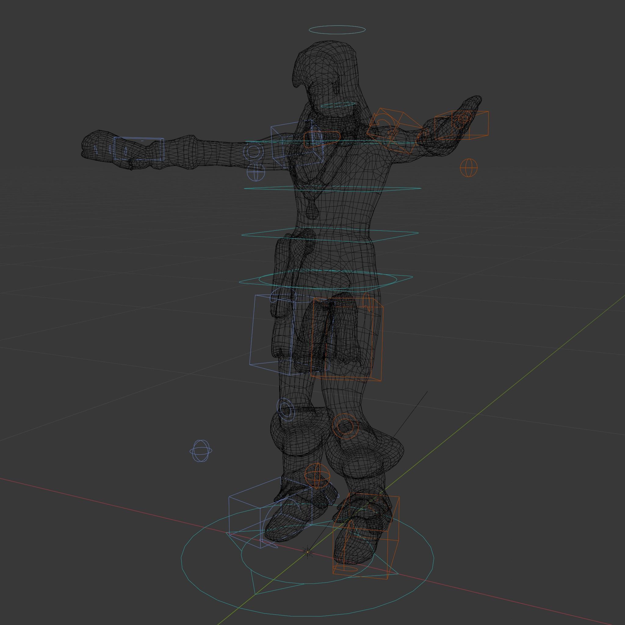 Tribal Warrior Character Rigged and Animated Low-poly 3D model_6