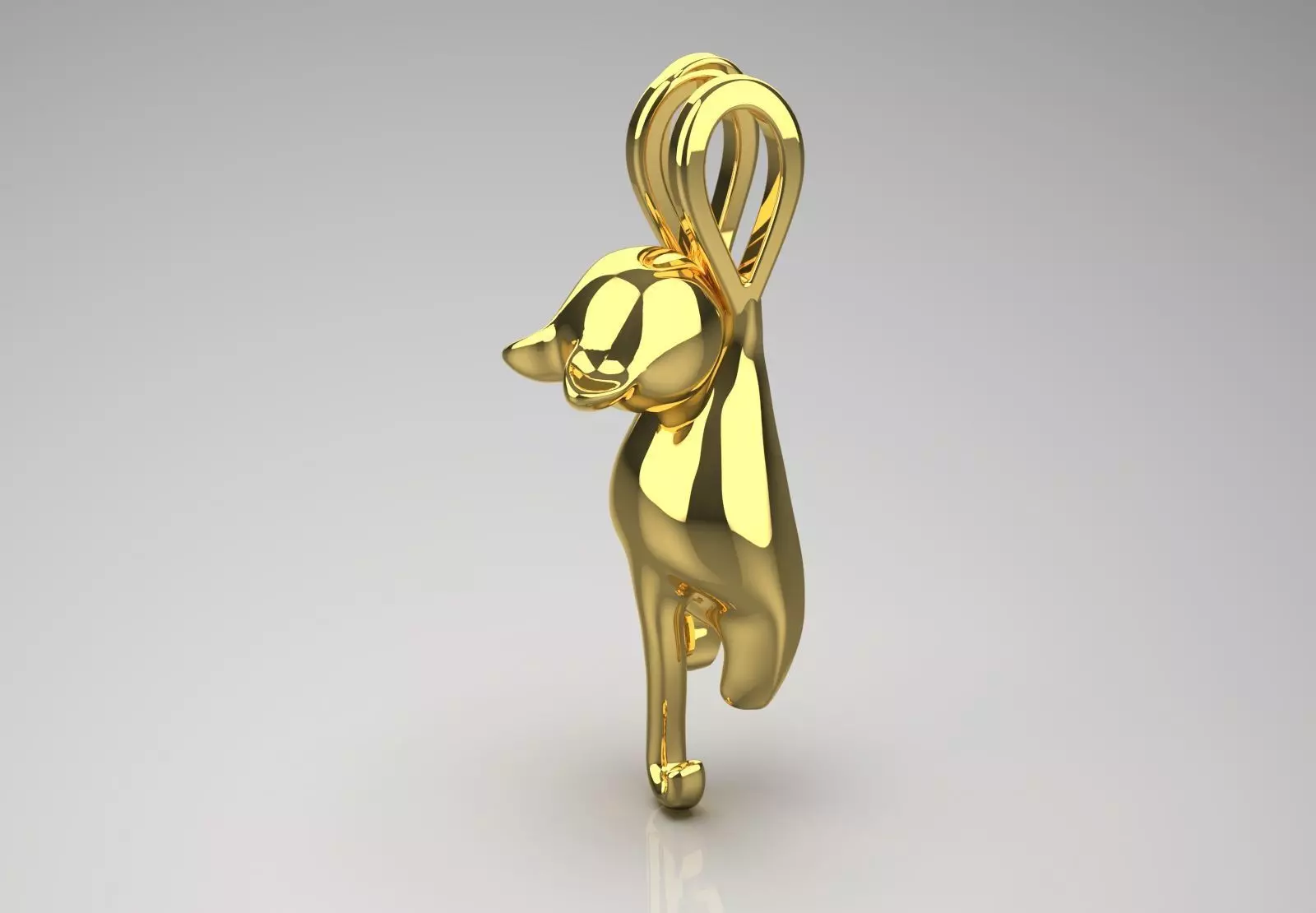 gold cat pendant gp0468 3D print model