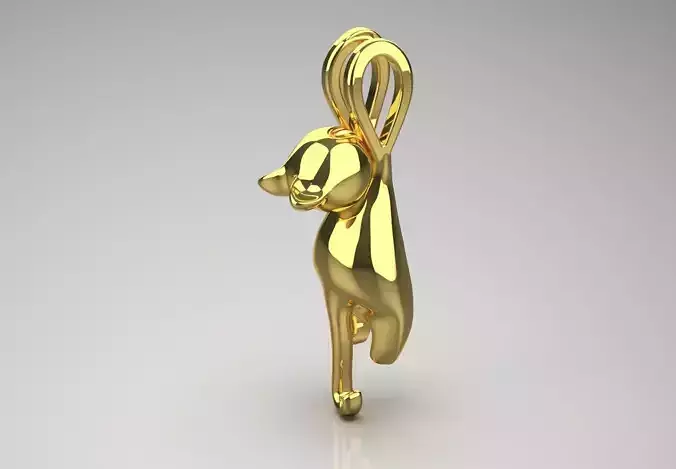gold cat pendant gp0468