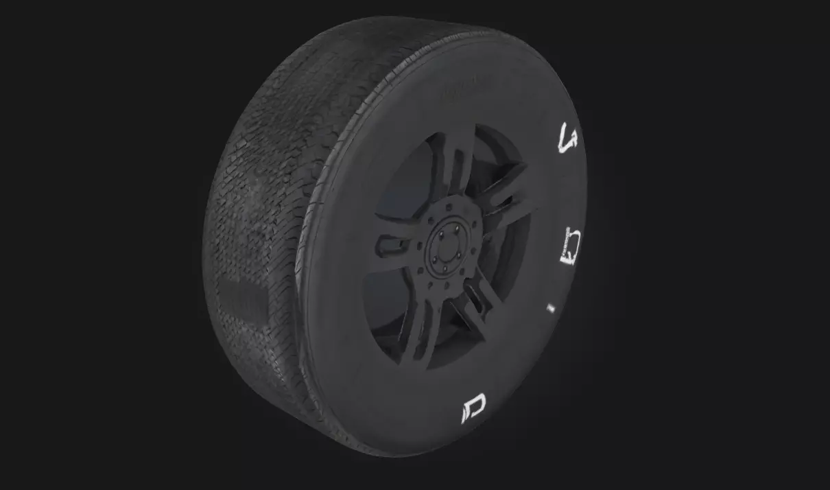 Racing Tire Render High-Grip Performance with Sleek Detailing 3D model