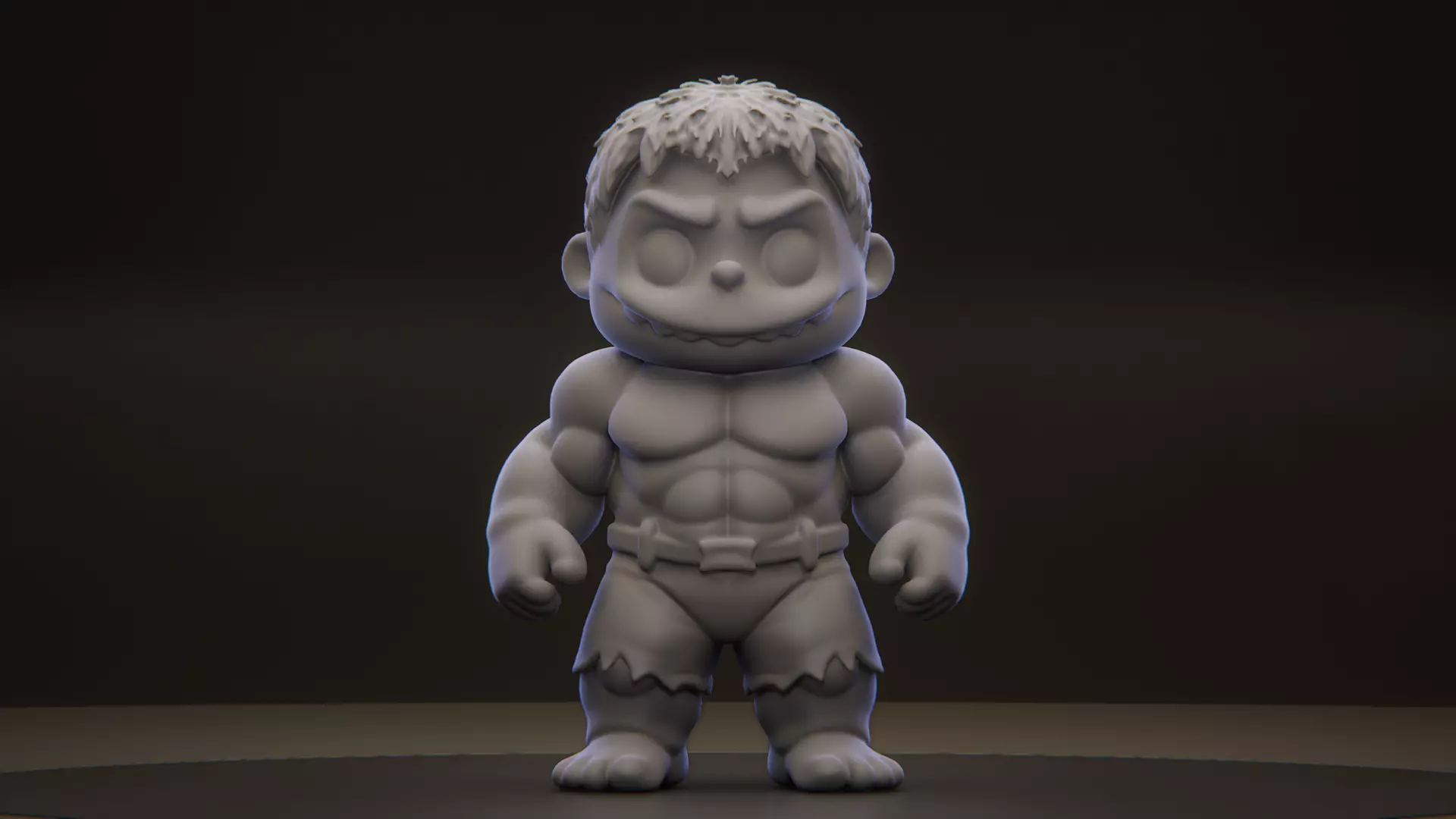 Labubu Hulk Stylized Superhero Figurine for 3D Printing 3D print model