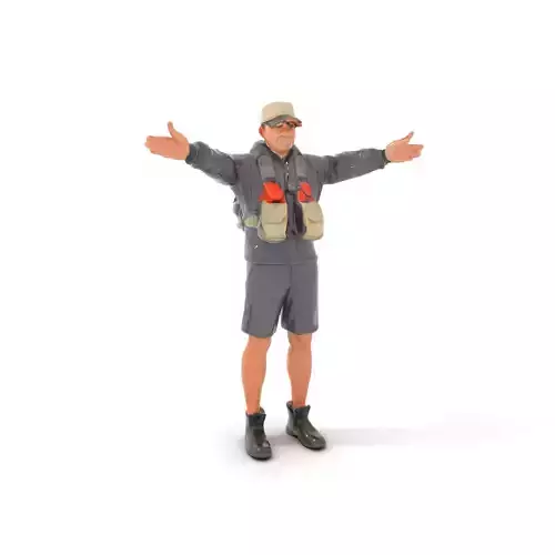 Outdoor Explorer Rigged and Animated D Character Model Low-poly 3D model