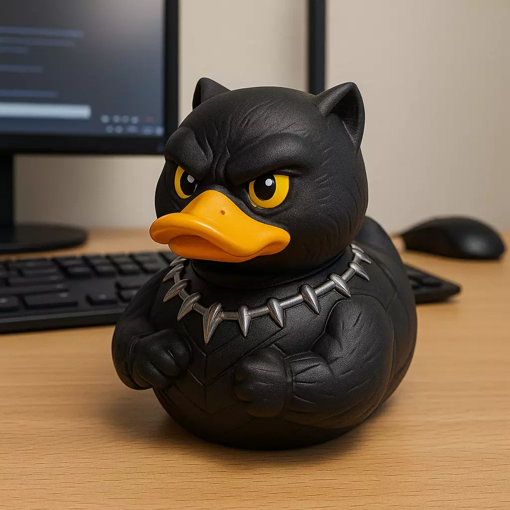 Rubber Duck - Black Panther DC comics - 3d print 3D print model_0