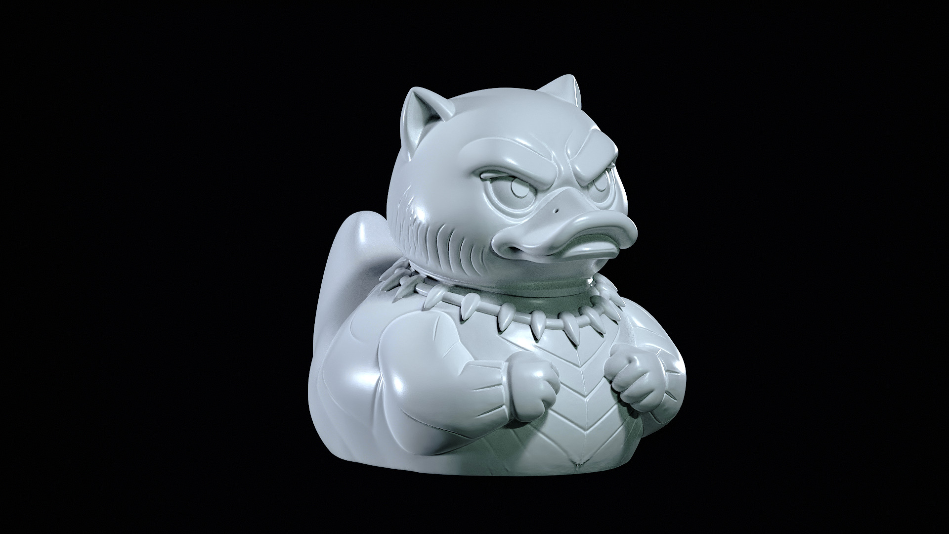 Rubber Duck - Black Panther DC comics - 3d print 3D print model_1