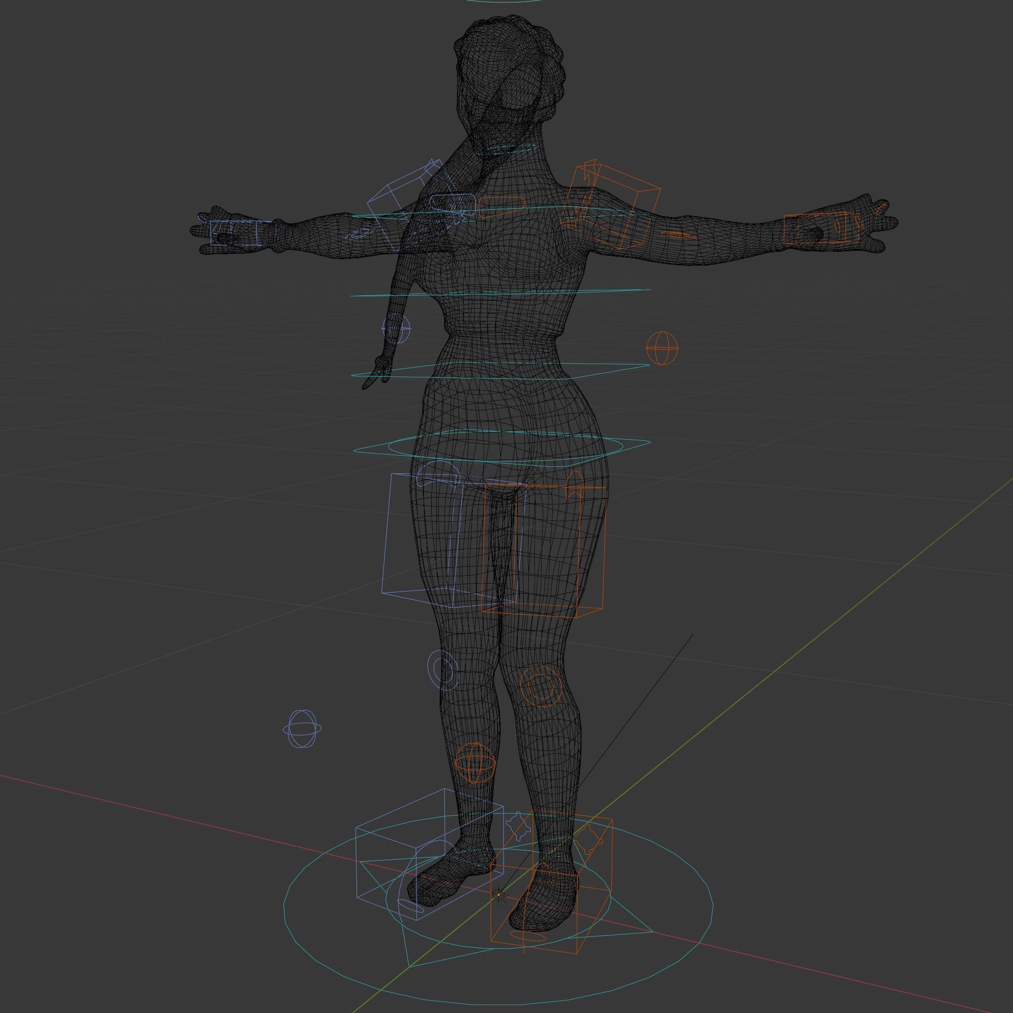 Rigged and Animated Athletic Female Character in Sportswear Low-poly 3D model_5