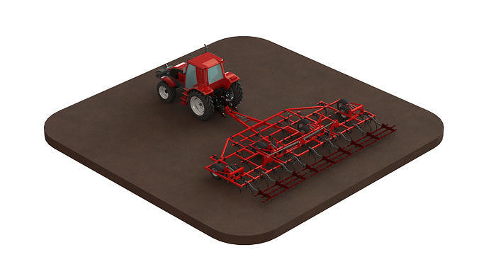 WG 0038 - Field cultivator 4-10m 3D print model