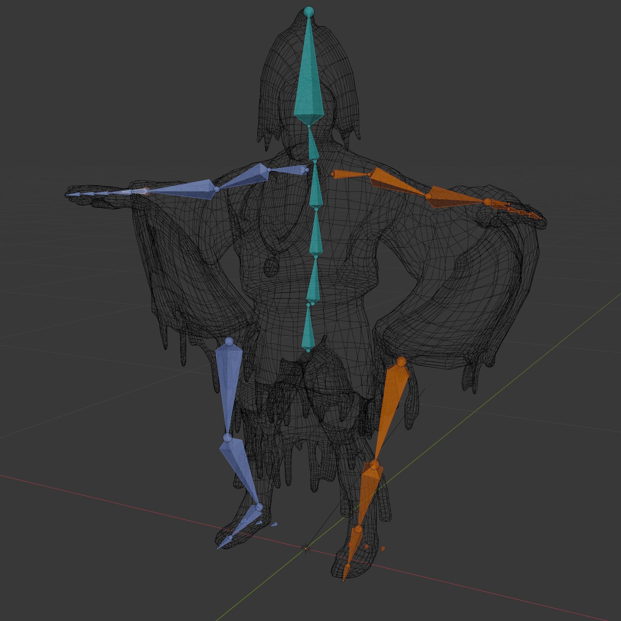 Indigenous Elder Character Model Rigged and Animated Low-poly 3D model_7