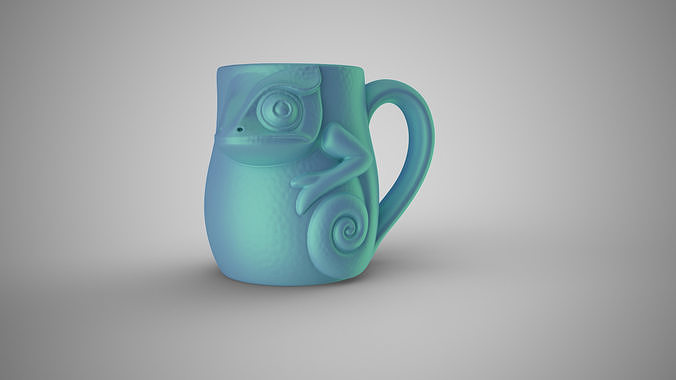 Chameleon Mug 3D print model