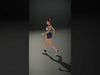 Sporty Female Athlete Character Rigged and Animated for Games... Low-poly 3D model_2
