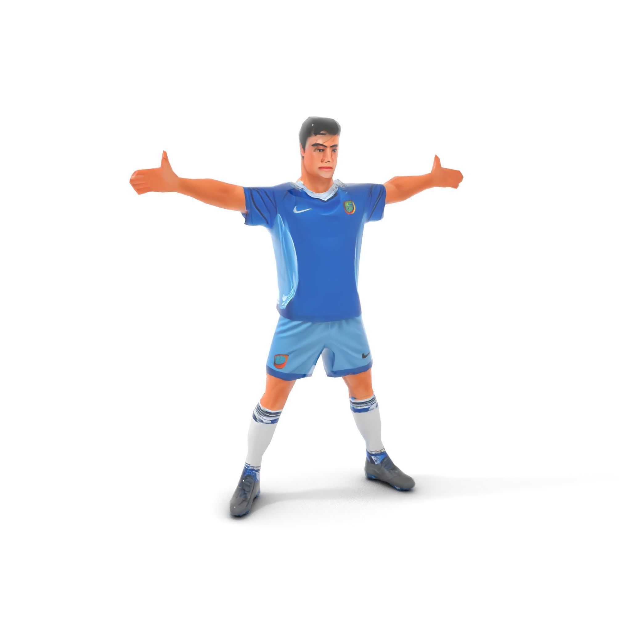 Young Male Soccer Player Rigged and Animated D Character Model Low-poly 3D model_8