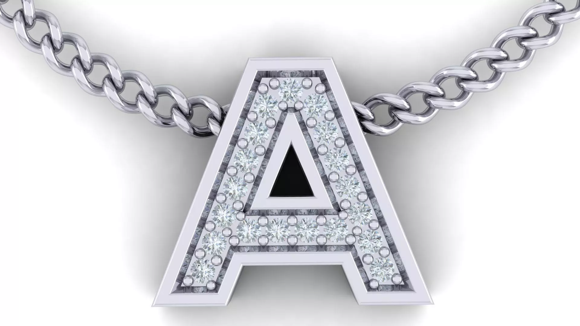 Initial Letter Pendant A 3D print model