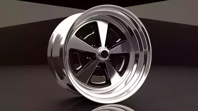 american muscle car wheel 3D model