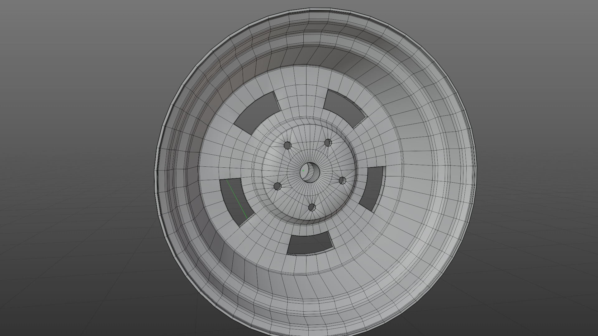 american muscle car wheel 3D model_4