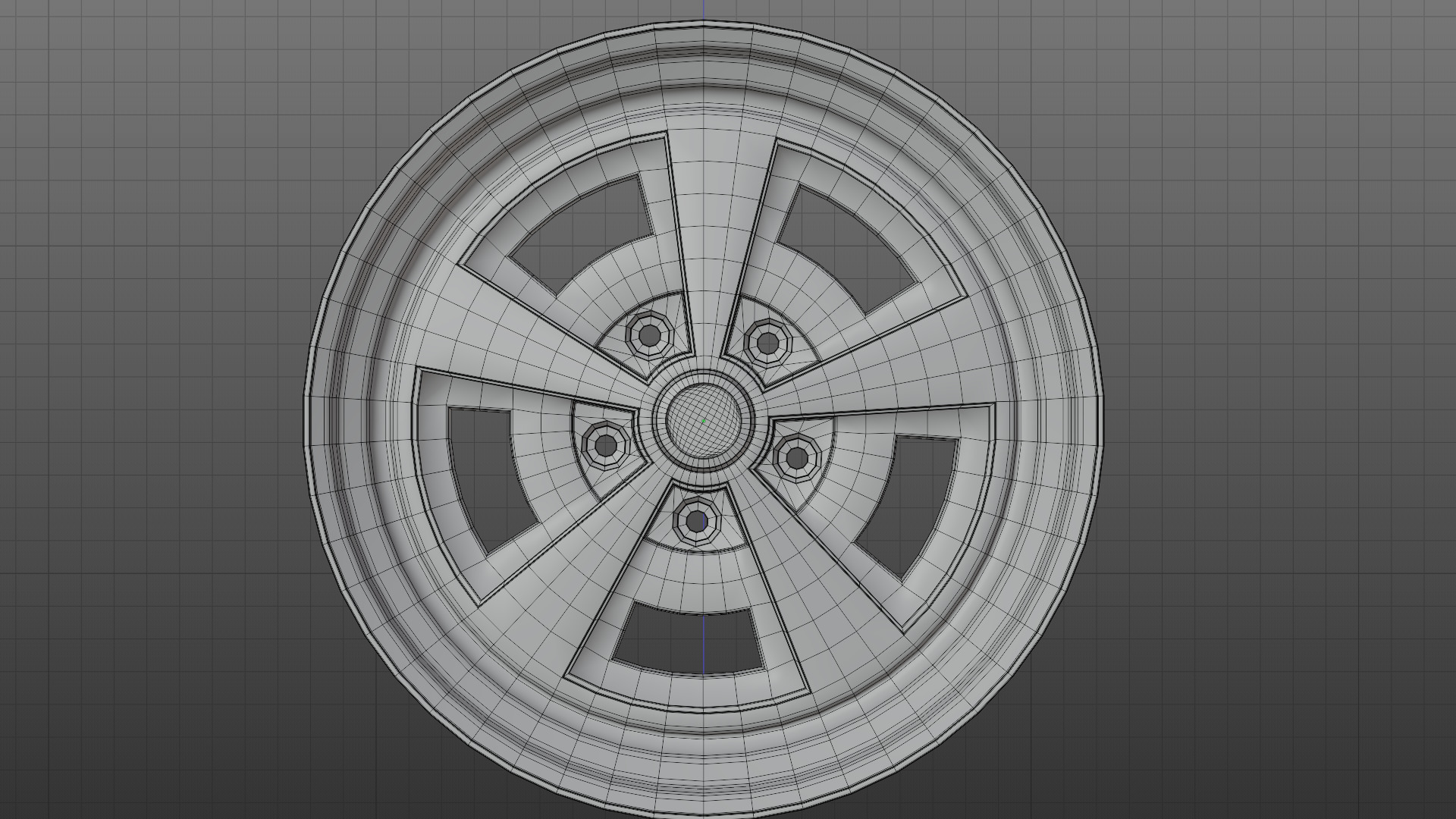 american muscle car wheel 3D model_3