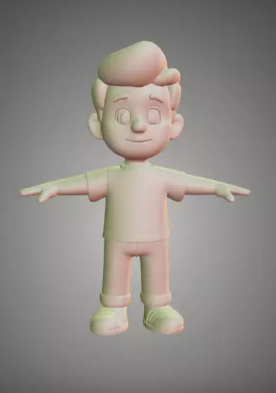 Cartoon Boy Character Free 3D model_0
