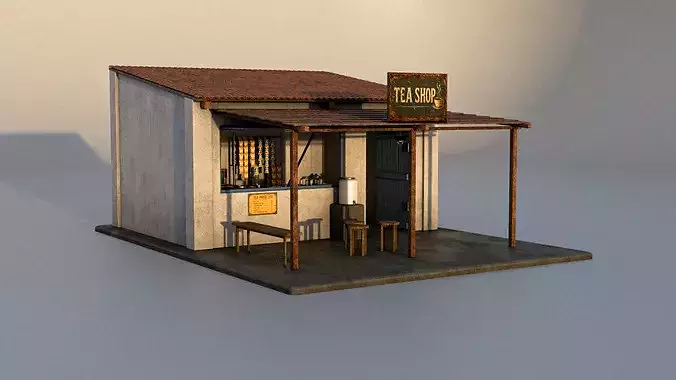 Countryside Tea Shop 3D model 2
