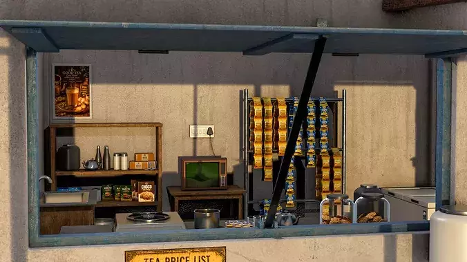 Countryside Tea Shop 3D model 6