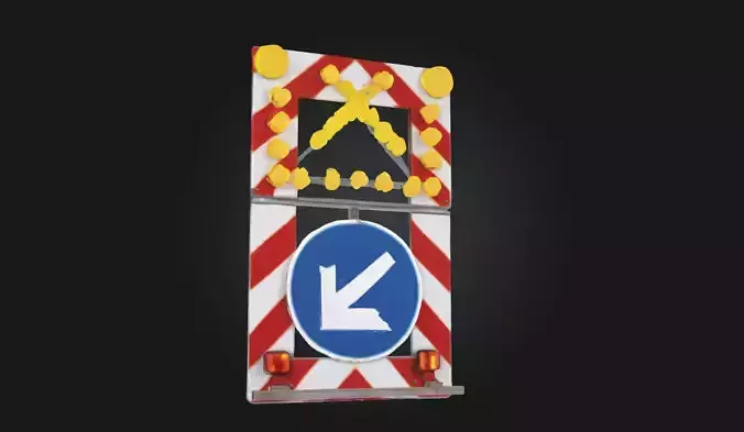 Arrow Traffic Sign Clear Direction for Road Safety 3D model