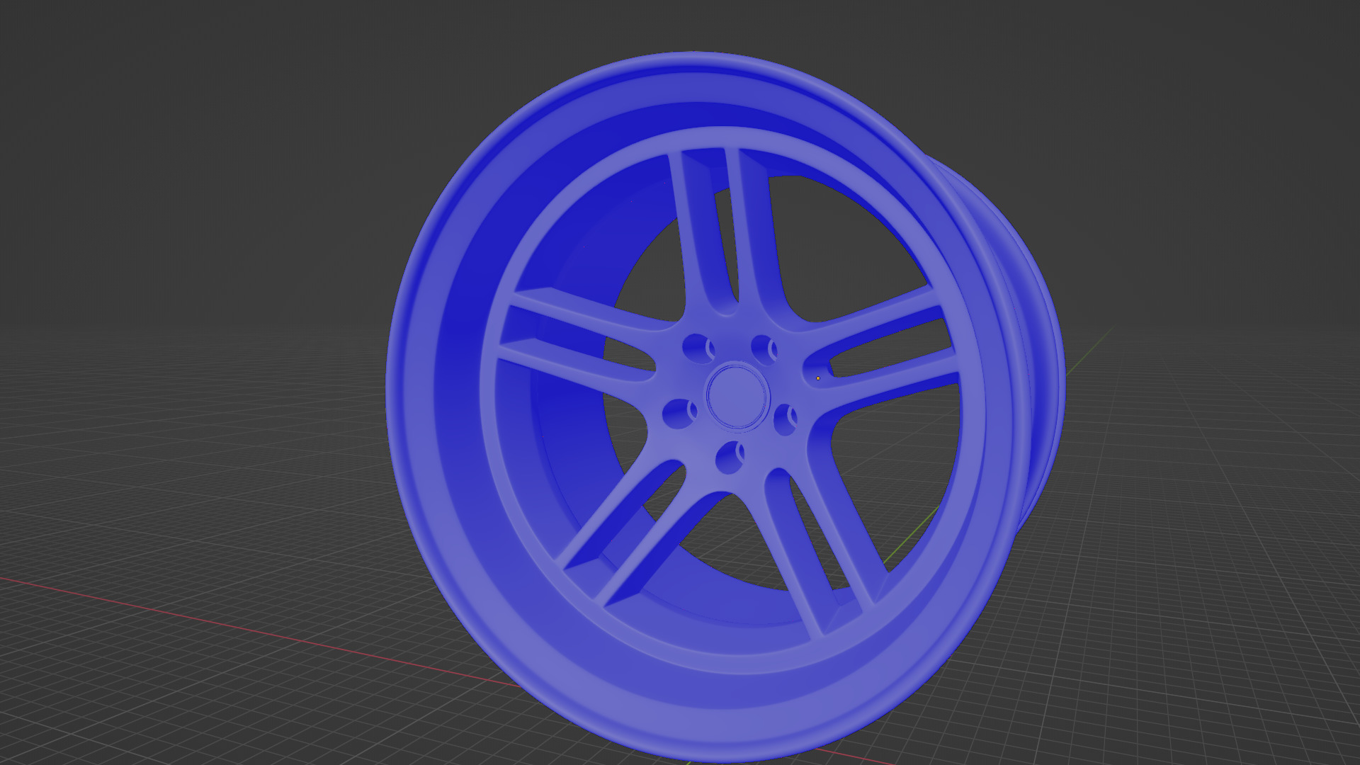 classic car wheel 3D model_5