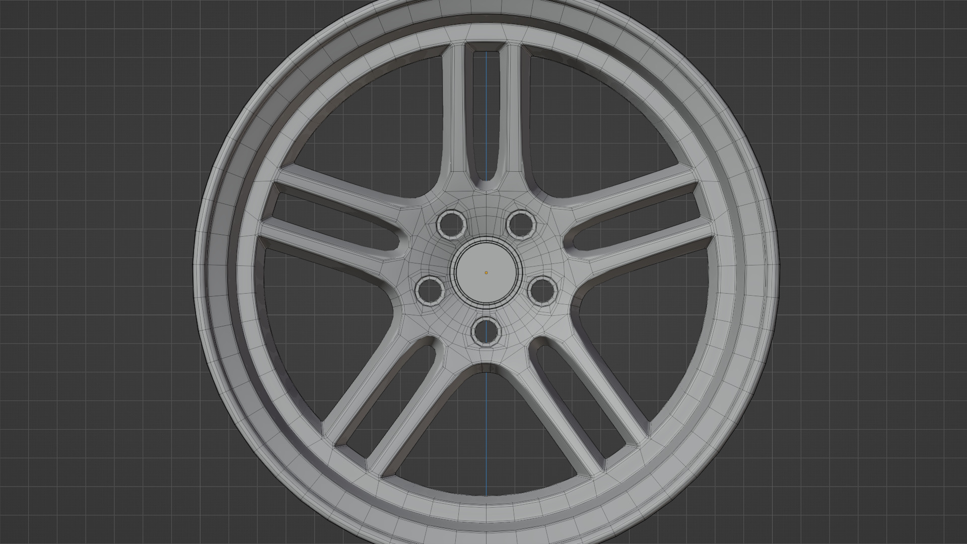 classic car wheel 3D model_4