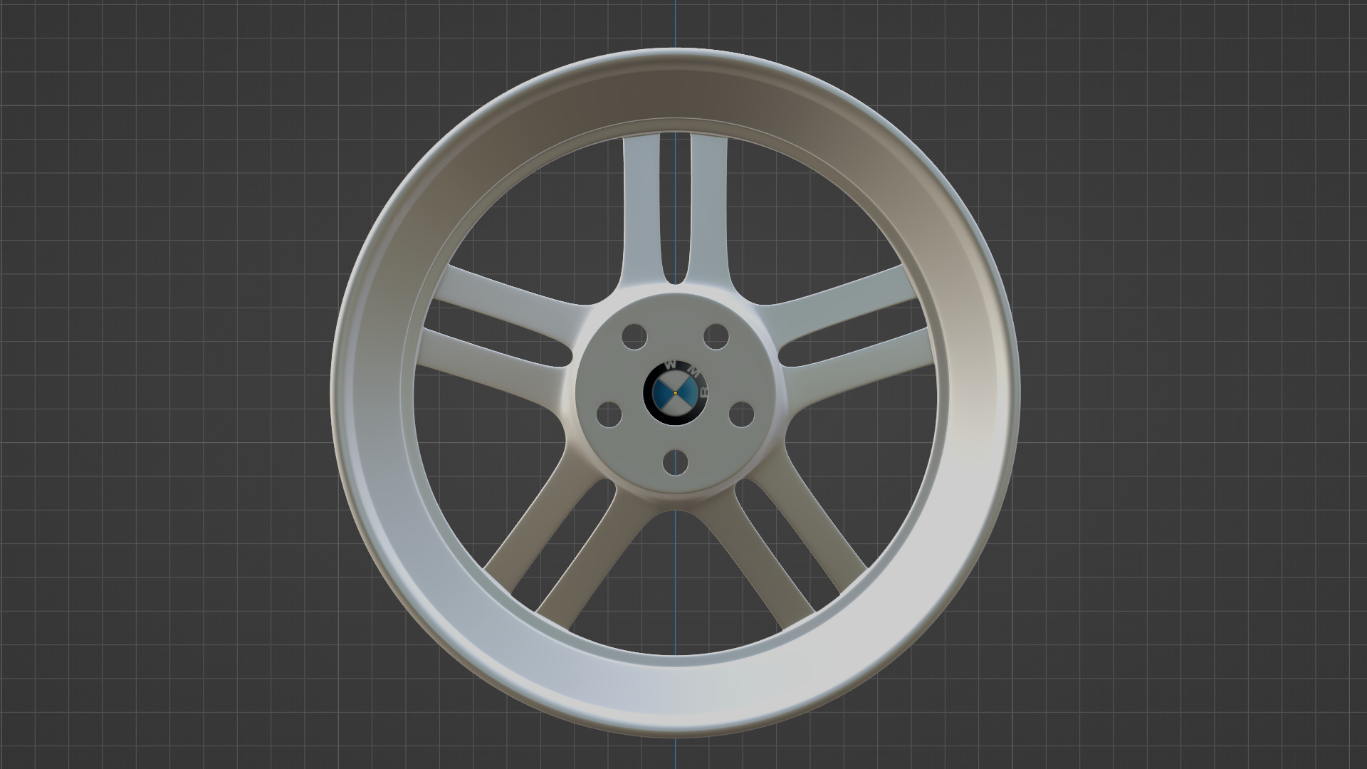classic car wheel 3D model_2