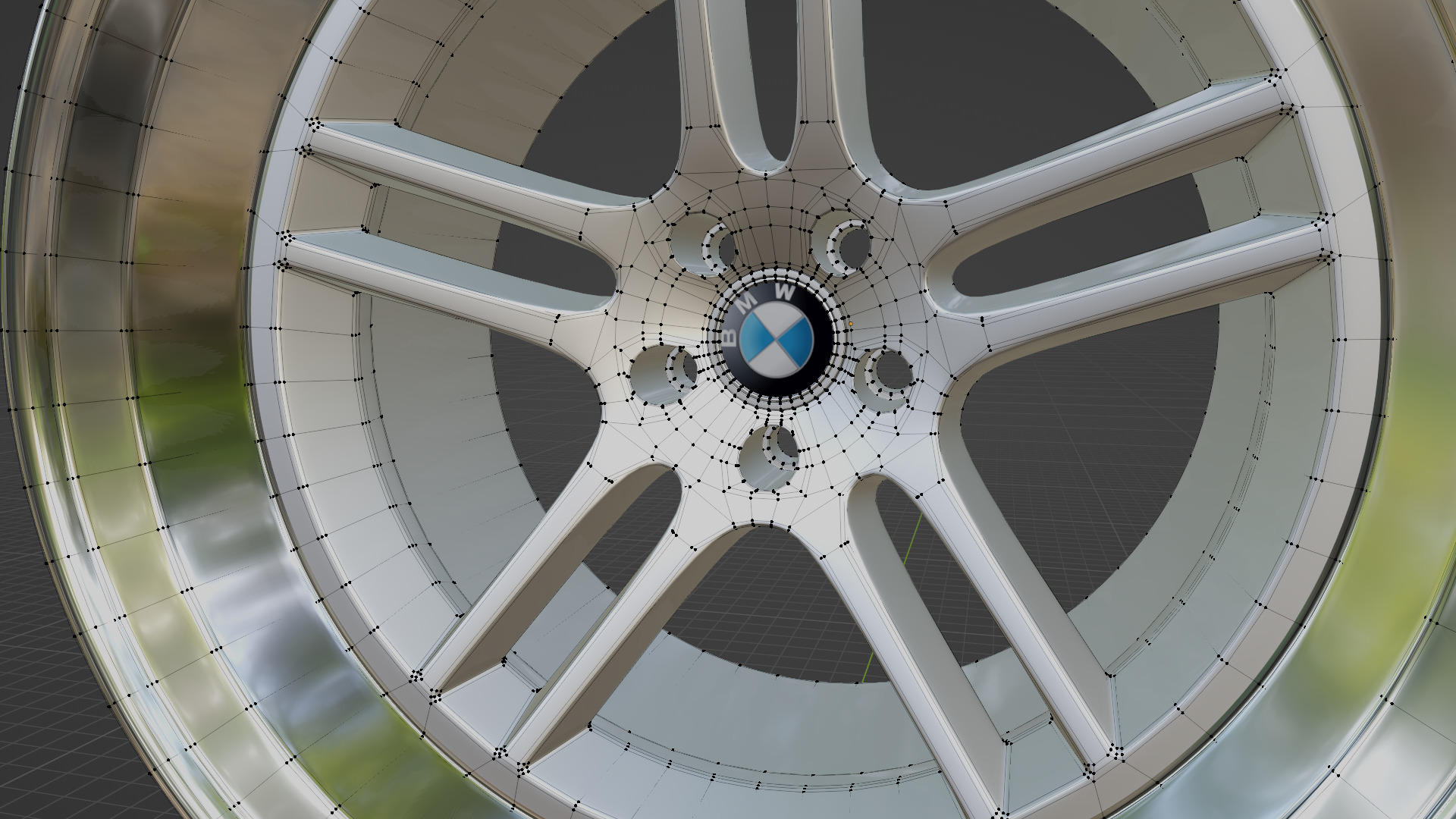 classic car wheel 3D model_8