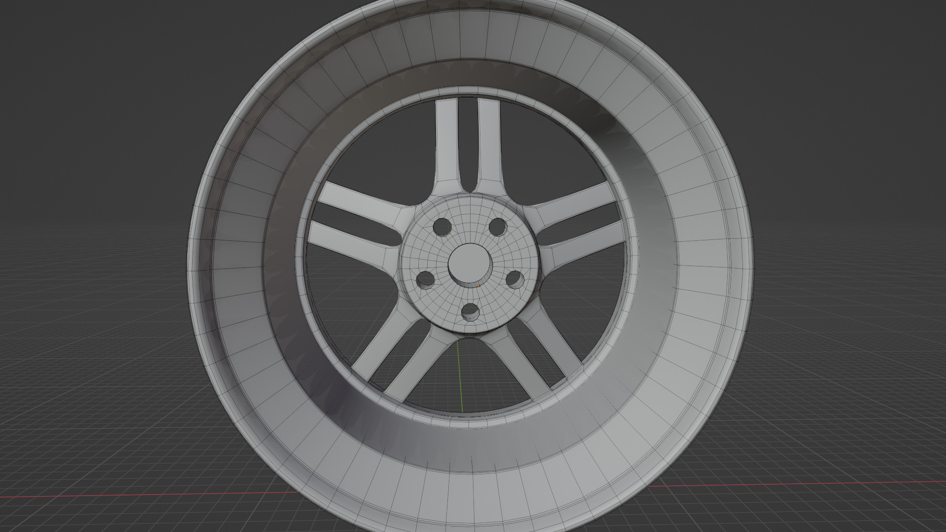 classic car wheel 3D model_7