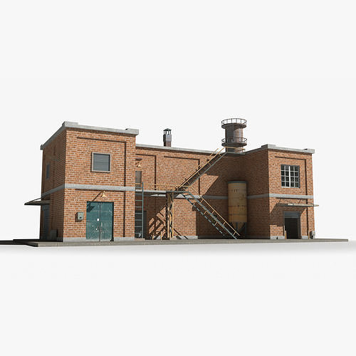 Factory xx2 Low-poly 3D model