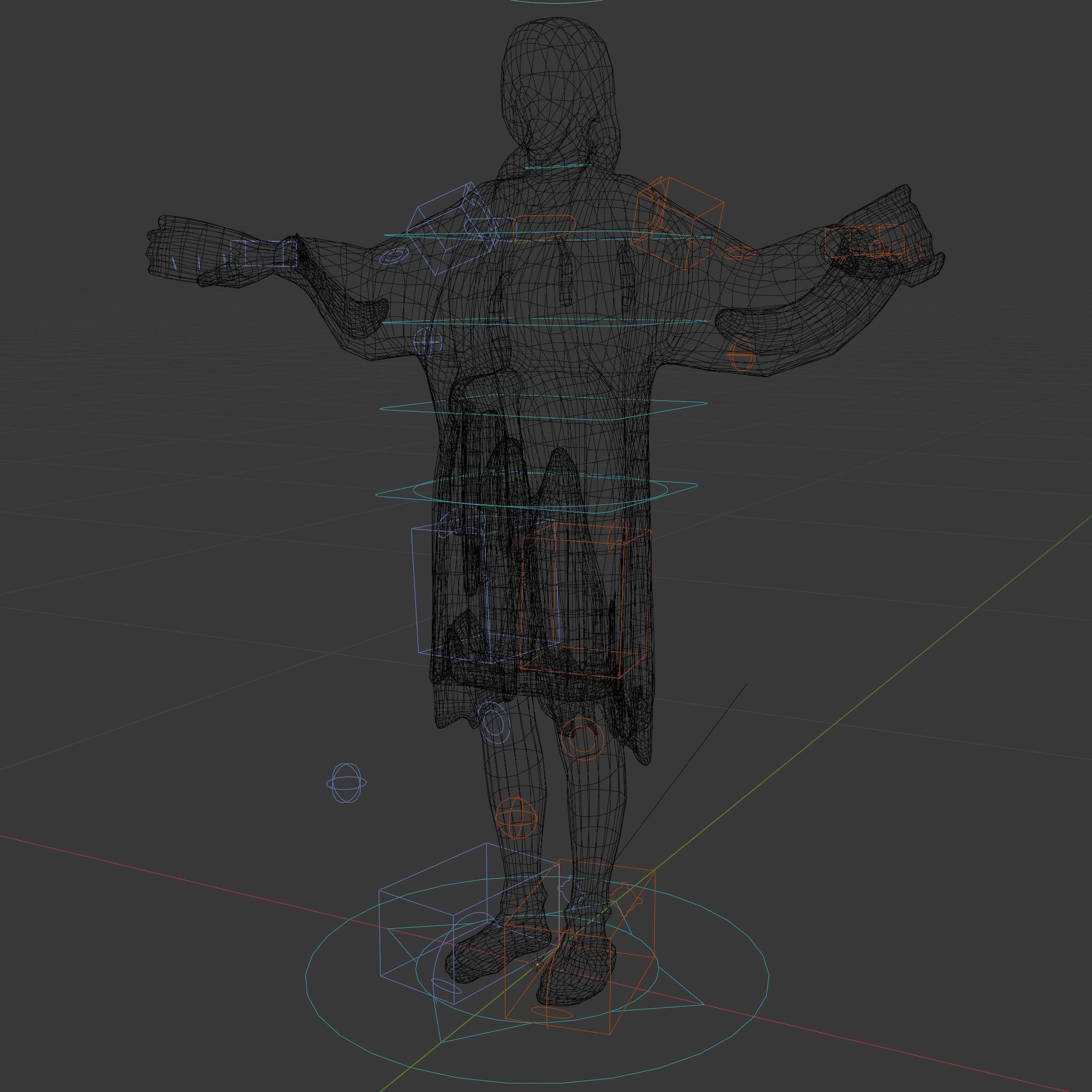 Native American Woman Character Rigged and Animated Low-poly 3D model_6