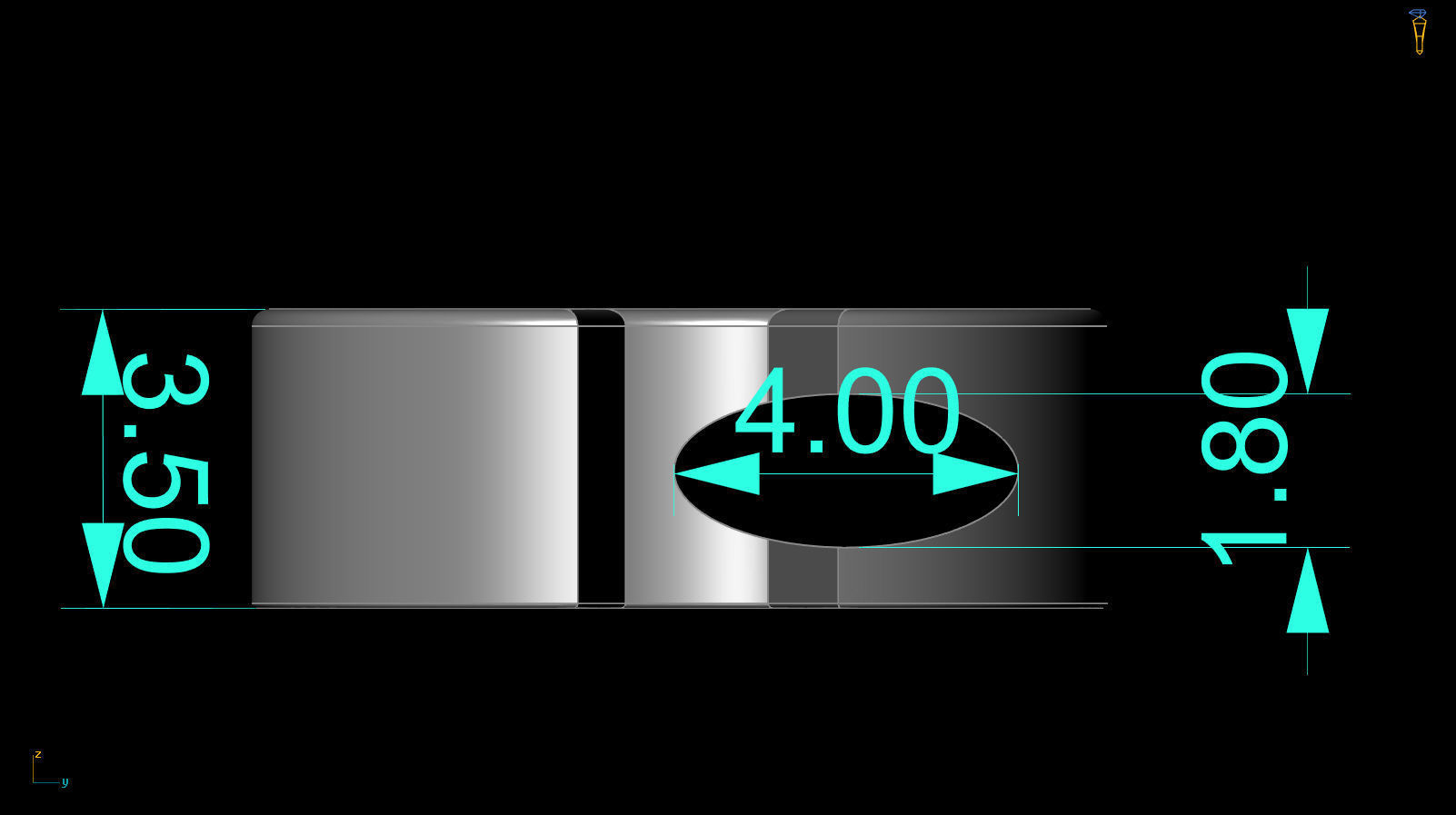 Initial Letter Pendant C 3D print model_4