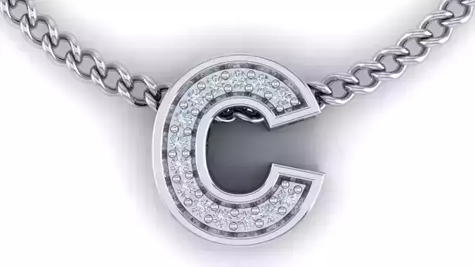 Initial Letter Pendant C
