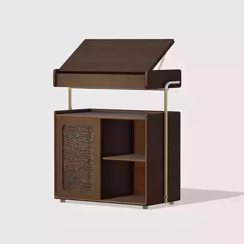 Retro Glass Door Cabinet