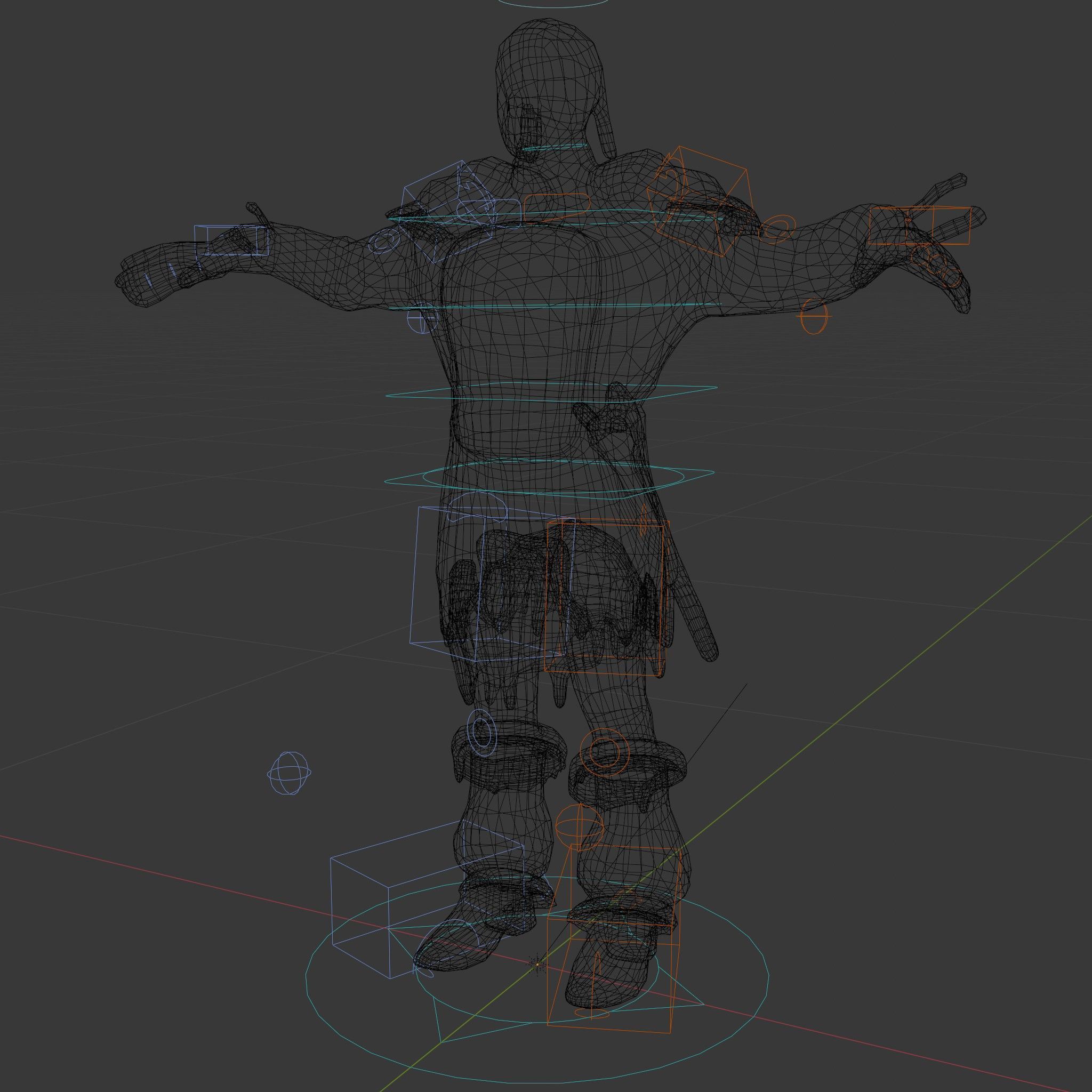Medieval Warrior with Fur Armor Rigged and Animated D Model Low-poly 3D model_6