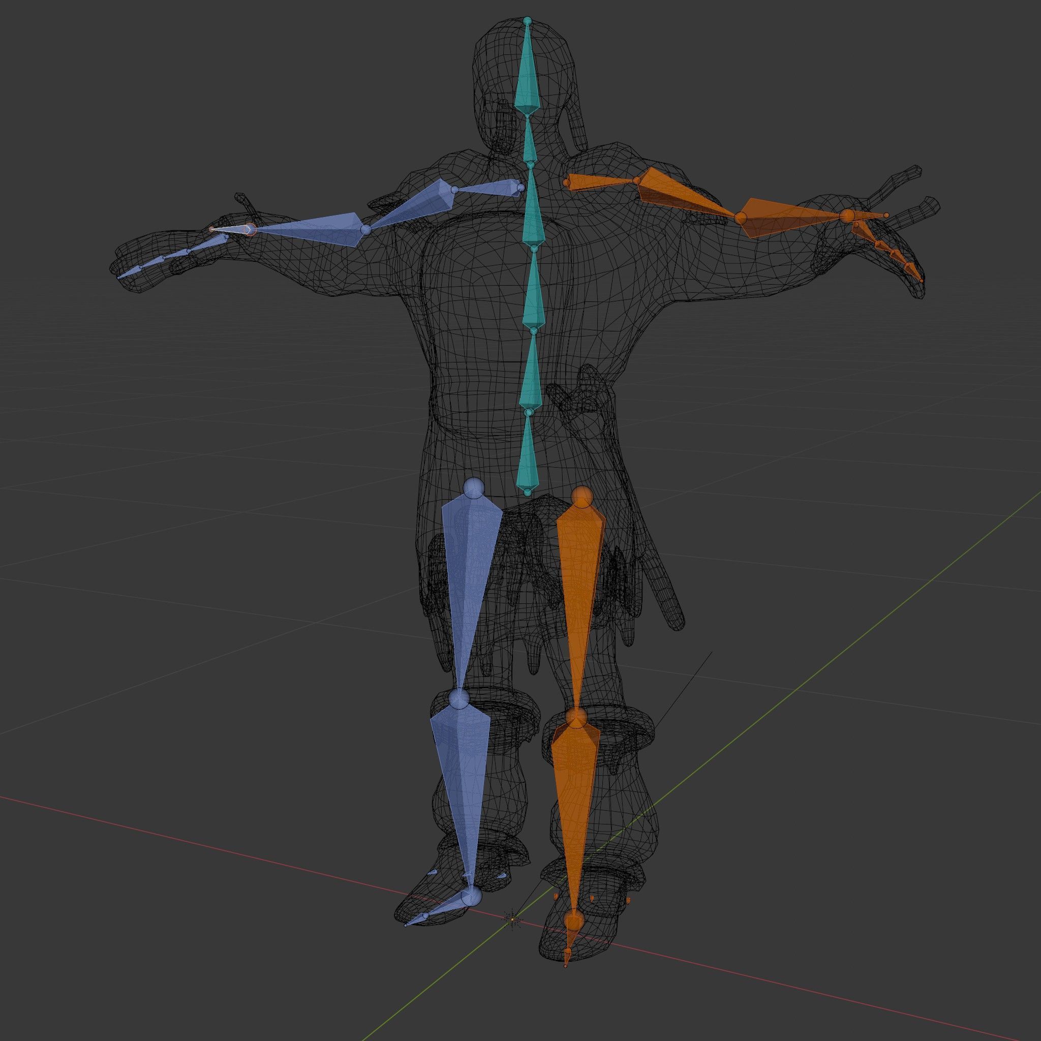 Medieval Warrior with Fur Armor Rigged and Animated D Model Low-poly 3D model_7