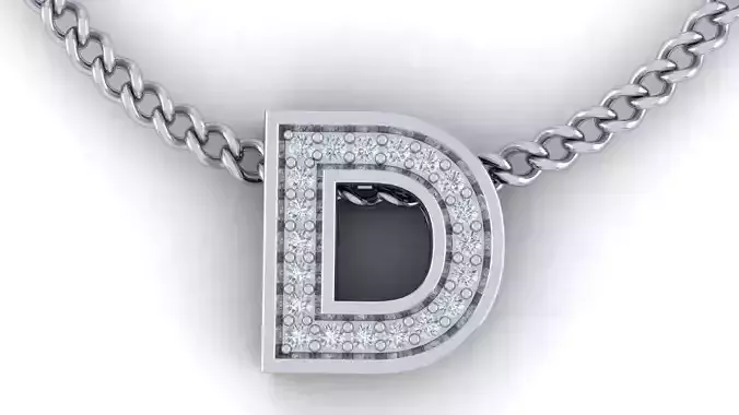 Initial Letter Pendant D