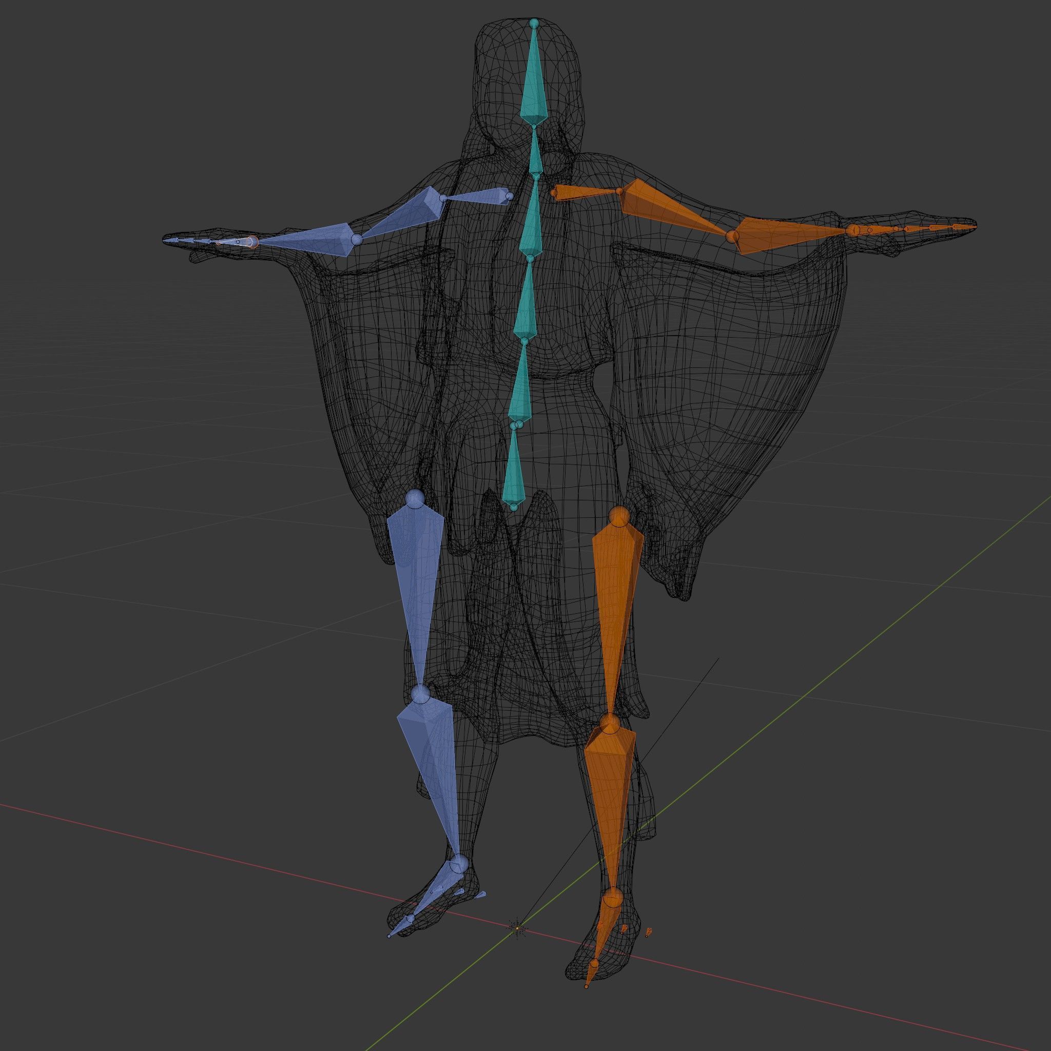 D Character NativeInspired Outfit Rigged and Animated Low-poly 3D model_7