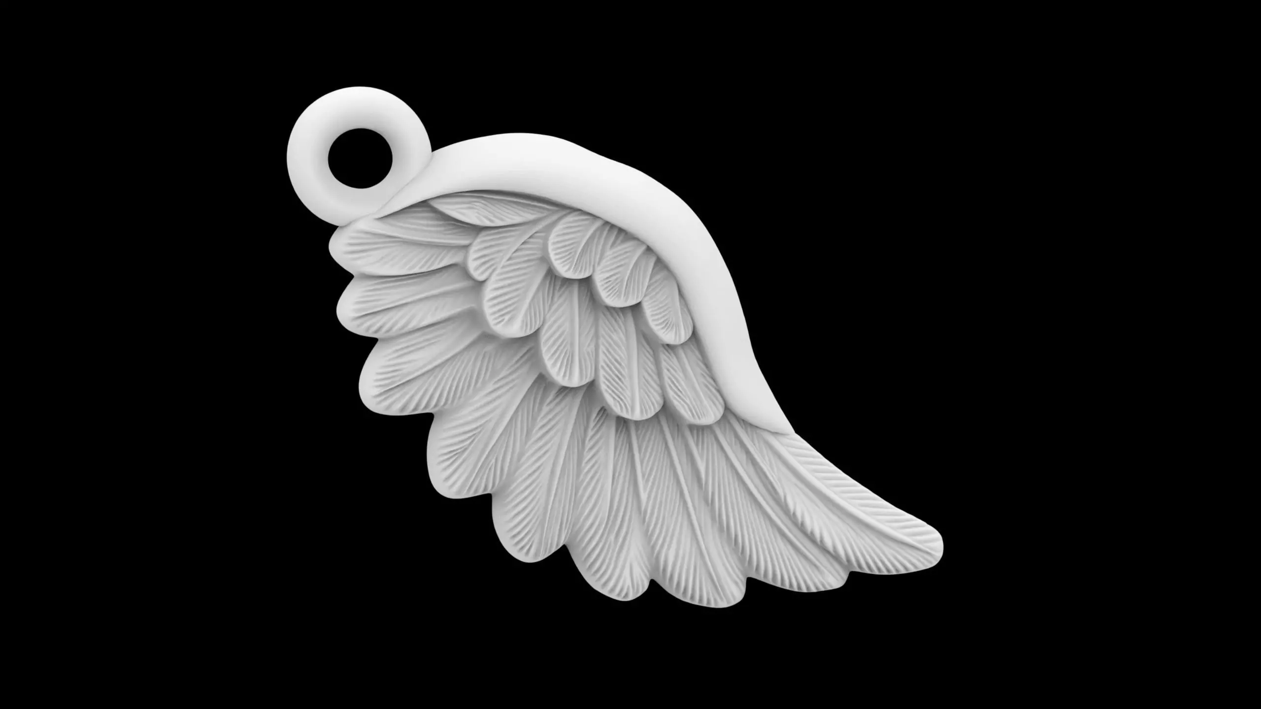 Angel Wings Charm 3D Print Jewelry Model 3D print model