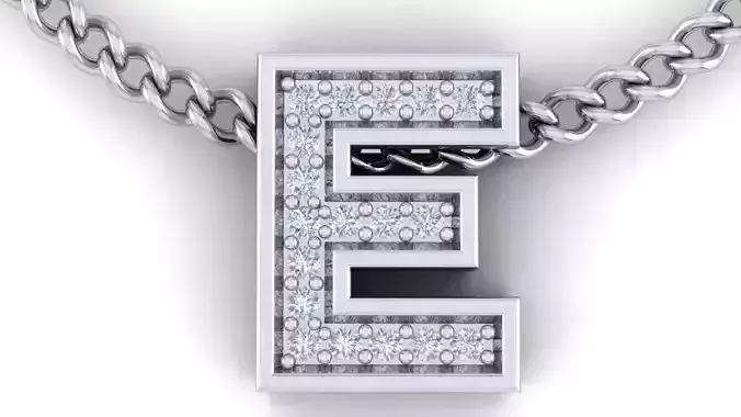 Initial Letter Pendant E