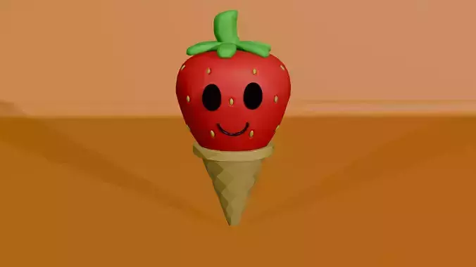 Cute Strawberry Ice Cream