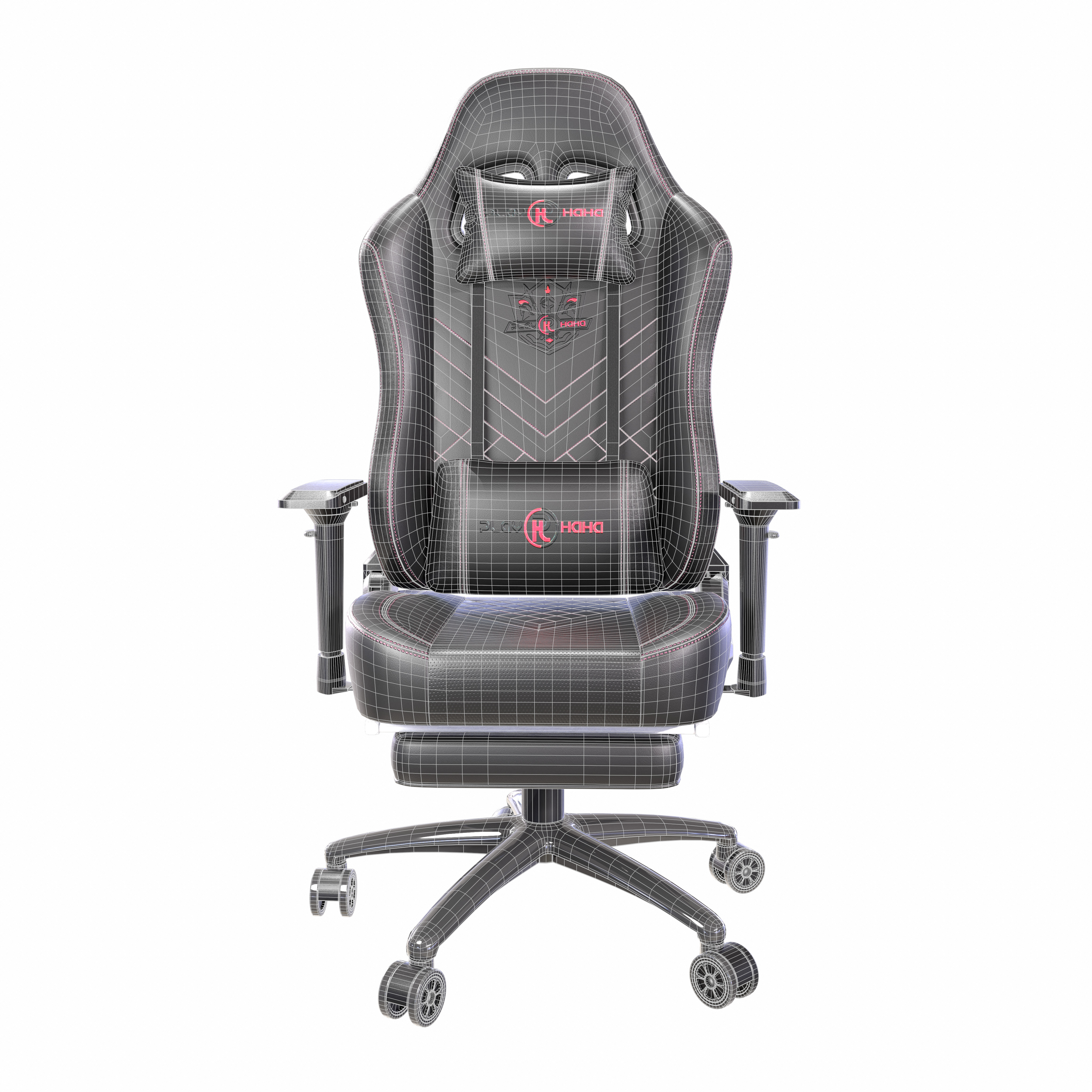 Gaming Chair 3D Model  PBR  FBX  OBJ  4K Textures  Low poly  Low-poly 3D model_2