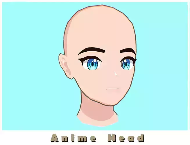 Free Pack - Anime Head Free low-poly 3D model