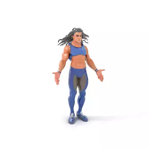 Athletic Runner Character Model Rigged and Animated for Games
